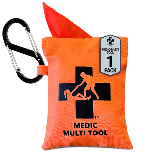 Warrior Kid Medic Multi tool Triangular Bandage with Quick Draw Case