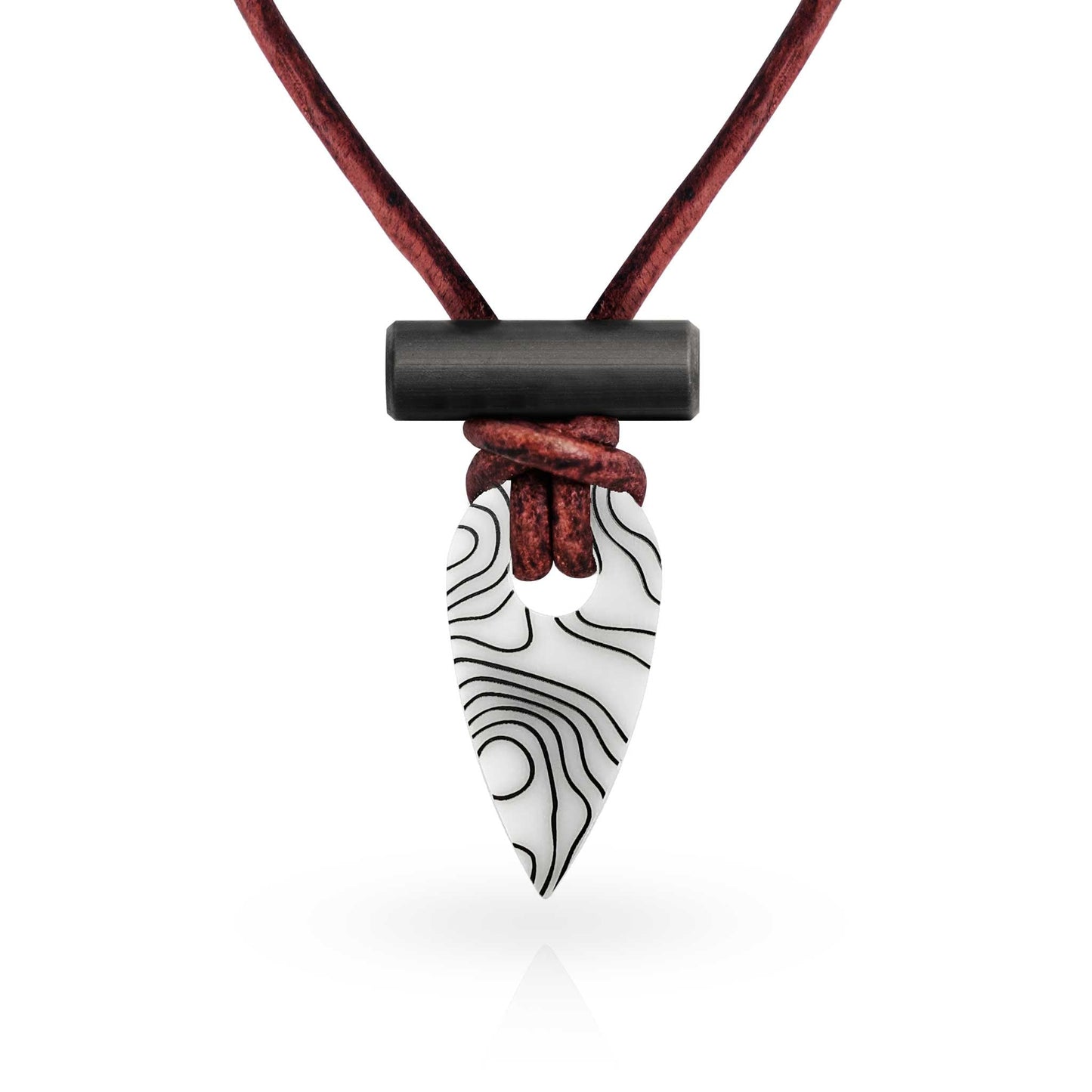 Necklace with a unique pendant on a white background