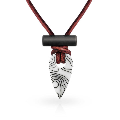 Necklace with a unique pendant on a white background