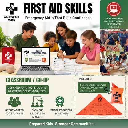Classroom/Co-op - First Aid Training Online Course (Free 1 Medic-Multi Tool with Quick Draw Case)
