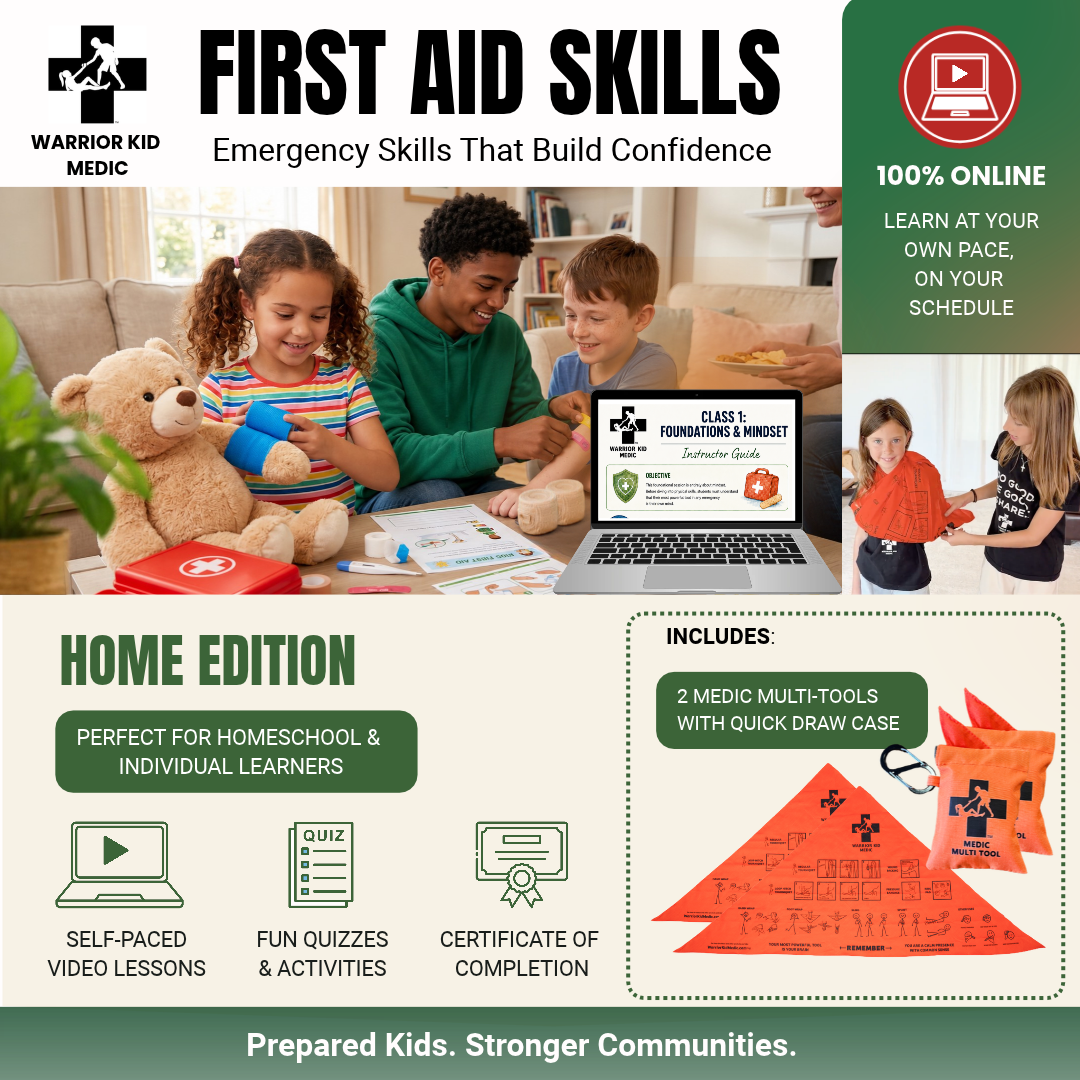 Home Edition Online First Aid Training - Full Curriculum (Free 2 Medic Multi-Tool with Quick Draw Case)