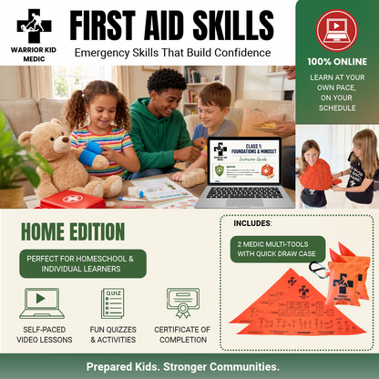 Home Edition Online First Aid Training - Full Curriculum (Free 2 Medic Multi-Tool with Quick Draw Case)