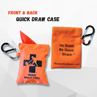 Warrior Kid Medic Multi-Tool with Quick Draw Case – Multi-Use Triangular Bandage First Aid Bandage Emergency Care