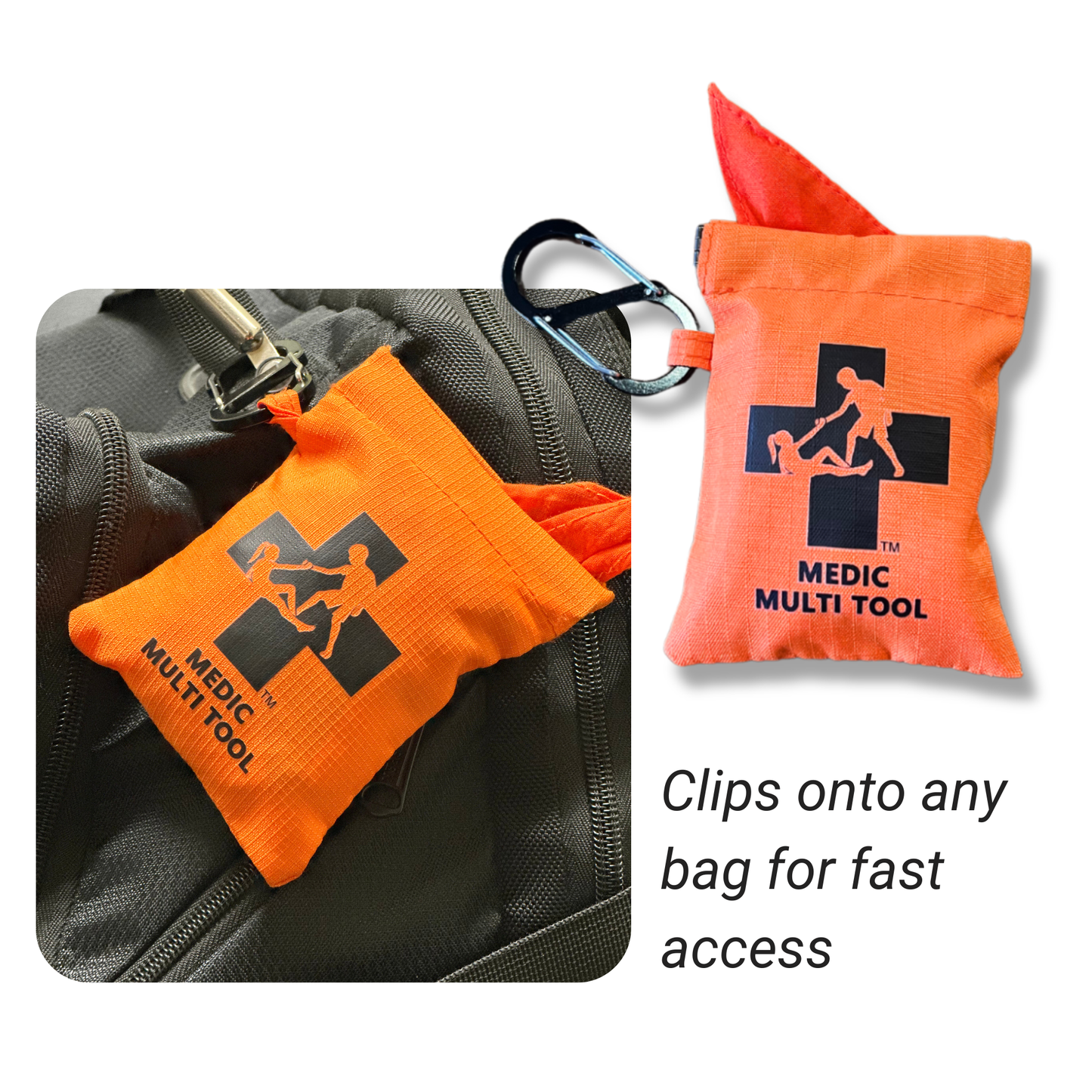 Medic Multi-Tool with Quick Draw Case | First Aid Triangular Bandage and Emergency Survival Use