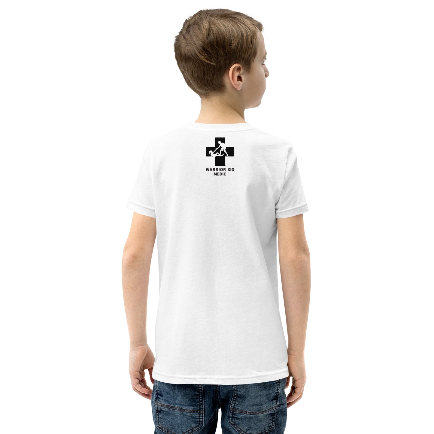 Youth staple tee  White back