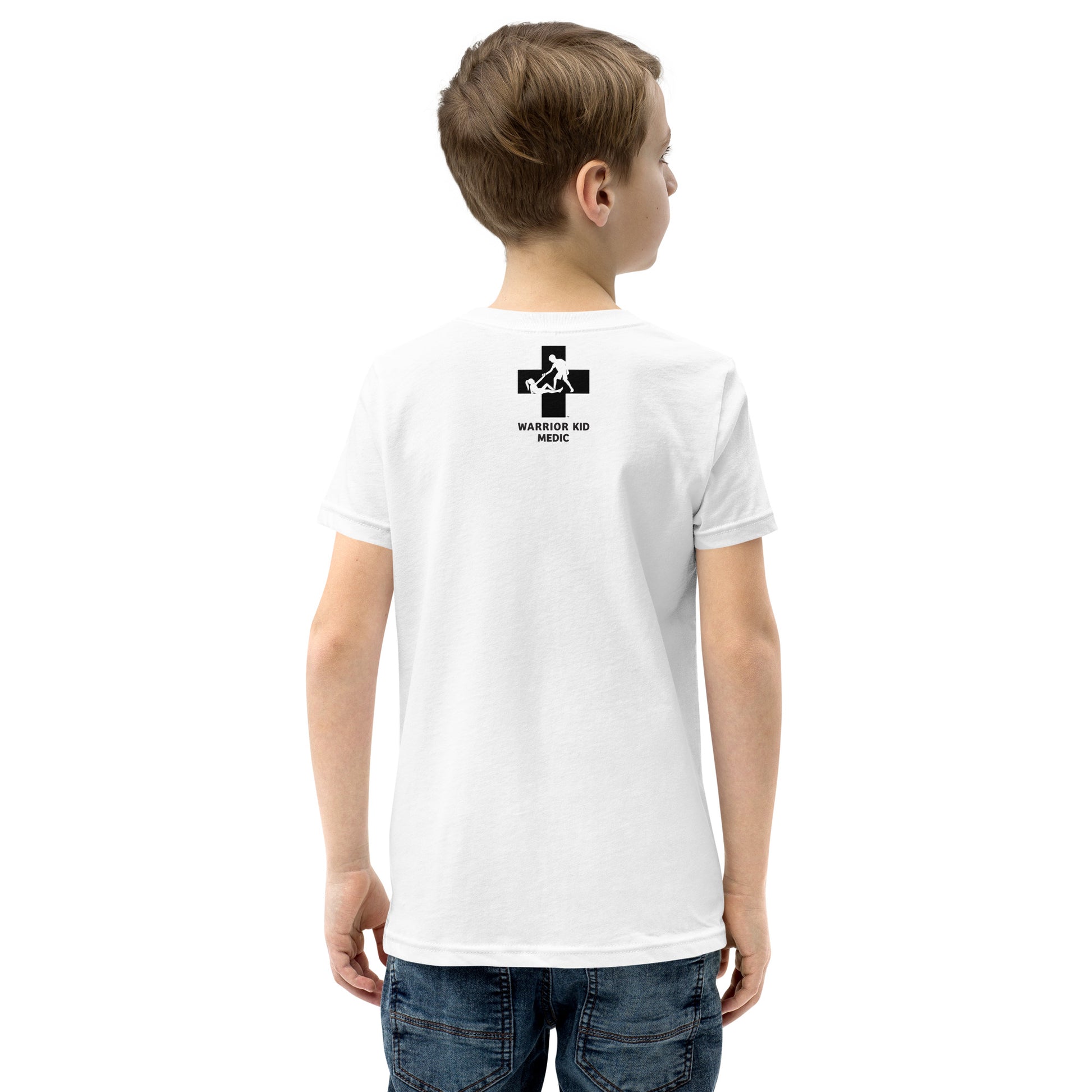 Youth staple tee  White back